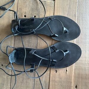 Madewell boardwalk lace up sandals